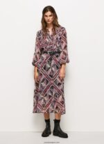 mujer vestido midi con detalles paisley Pepe Jeans 44JTZ180 multi