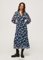 mujer vestido midi con estampado blita Pepe Jeans 44JTZ194 multi
