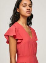 mujer vestido patrizia con cuello cruzado Pepe Jeans 44JTZ166 estudio rojo - Imagen 3
