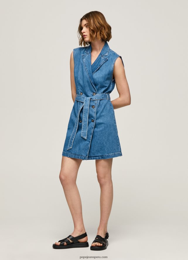 mujer vestido vaquero corto carmen Pepe Jeans 44JTZ154 mezclilla - Imagen 2