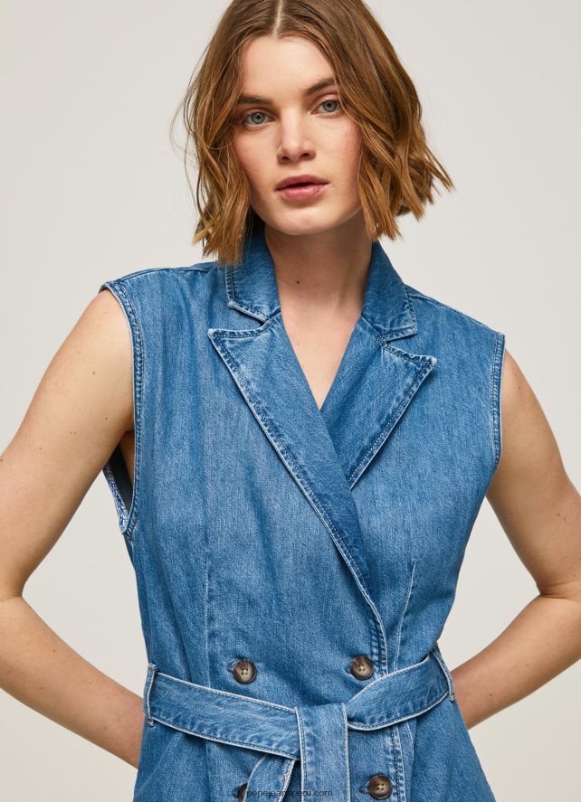 mujer vestido vaquero corto carmen Pepe Jeans 44JTZ154 mezclilla - Imagen 3