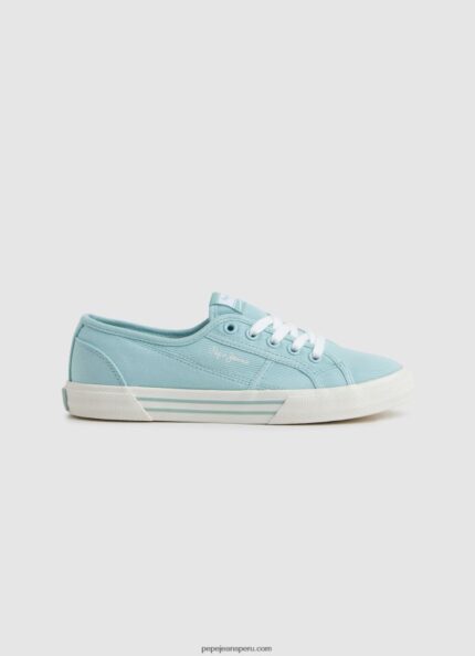 mujer zapatillas brady basicas Pepe Jeans 44JTZ631 verde agua claro