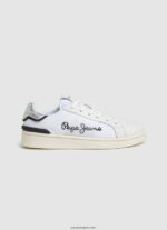 mujer zapatillas combinadas de malla milton Pepe Jeans 44JTZ612 blanco