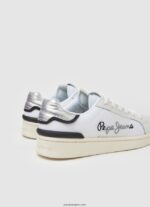 mujer zapatillas combinadas de malla milton Pepe Jeans 44JTZ612 blanco - Imagen 5