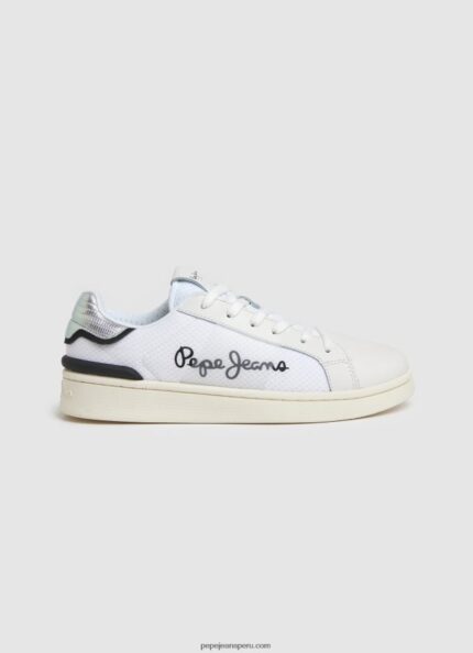 mujer zapatillas combinadas de malla milton Pepe Jeans 44JTZ612 blanco