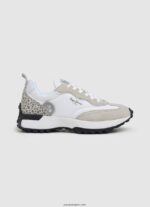 mujer zapatillas combinadas lucky leo Pepe Jeans 44JTZ573 blanco de fábrica