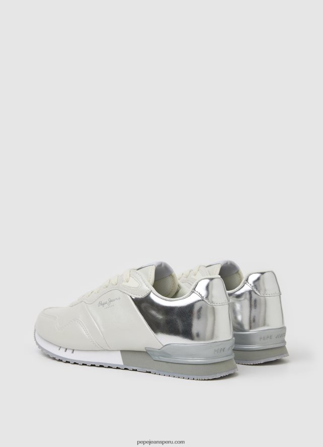 mujer zapatillas london part combinadas Pepe Jeans 44JTZ588 blanco de fábrica - Imagen 4
