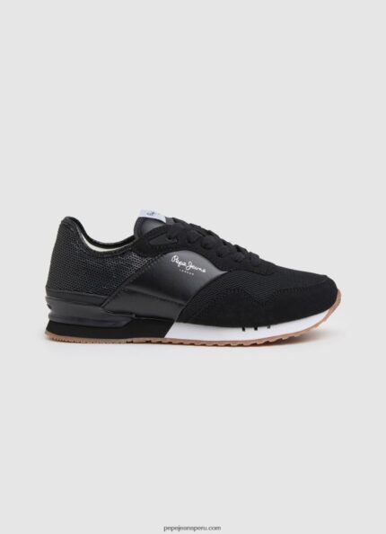 mujer zapatillas london troy combinadas Pepe Jeans 44JTZ611 negro